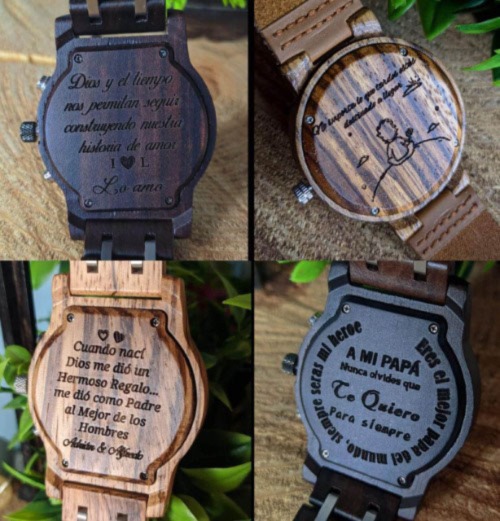 relojes de madera personalizados