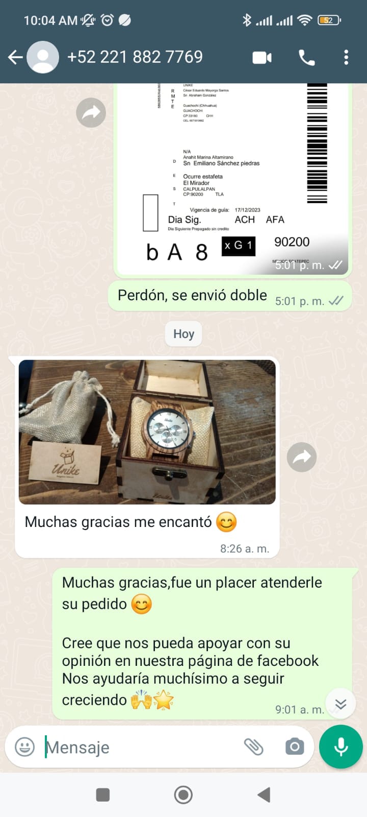 Captura de reseña