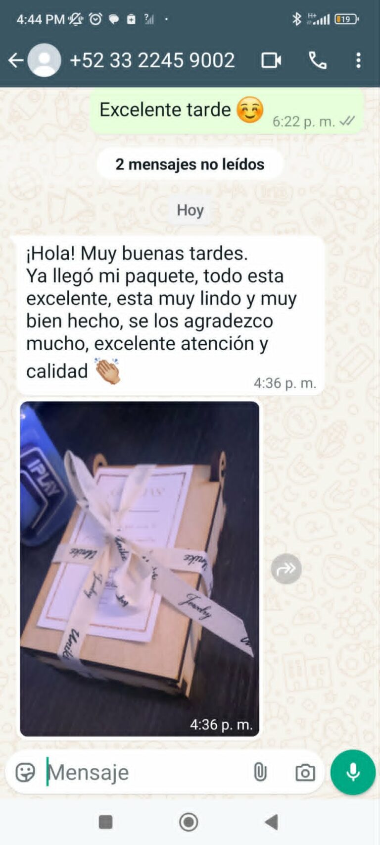 Captura de reseña